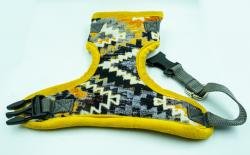 Designer Dog Harness - Abstract Yellow Colour (Medium)